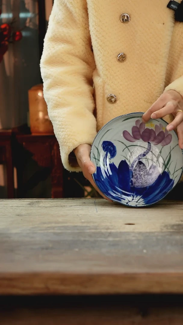 【闪购商品】瓷片景德镇纯手工釉下彩精品花瓶