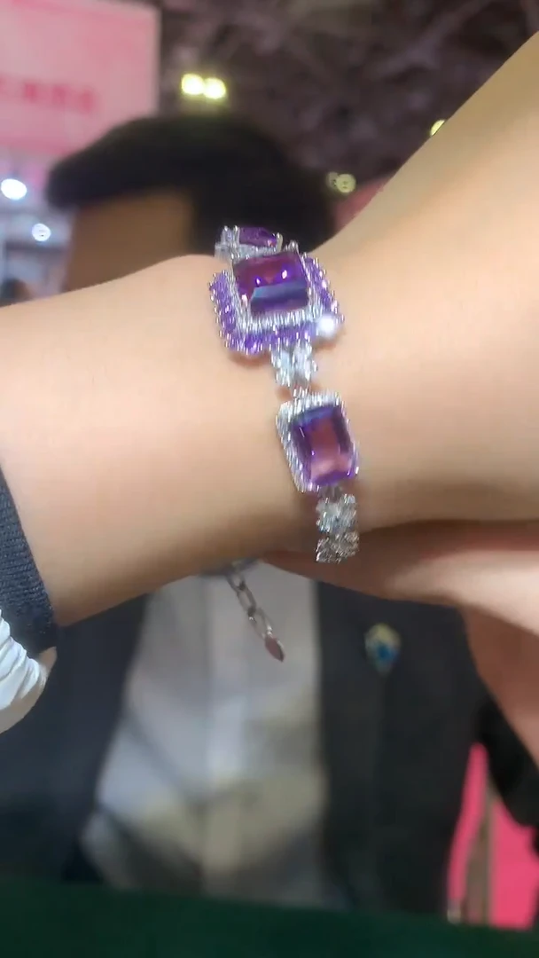 银S925镶嵌手链水晶【宝石世家严选】