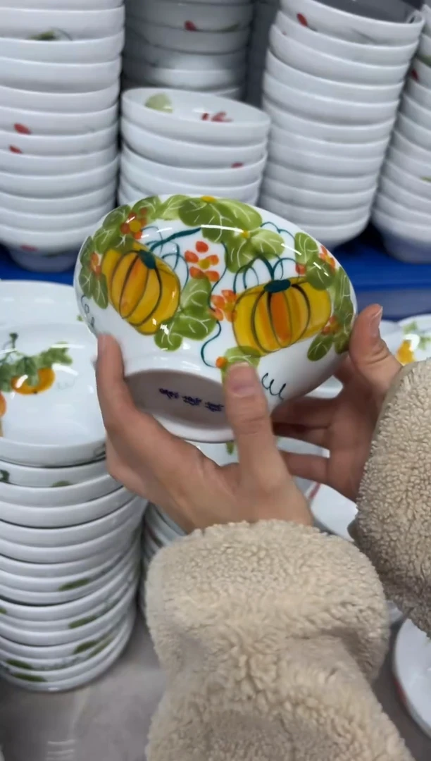 景德镇手绘釉中彩（食品级）葫芦碗