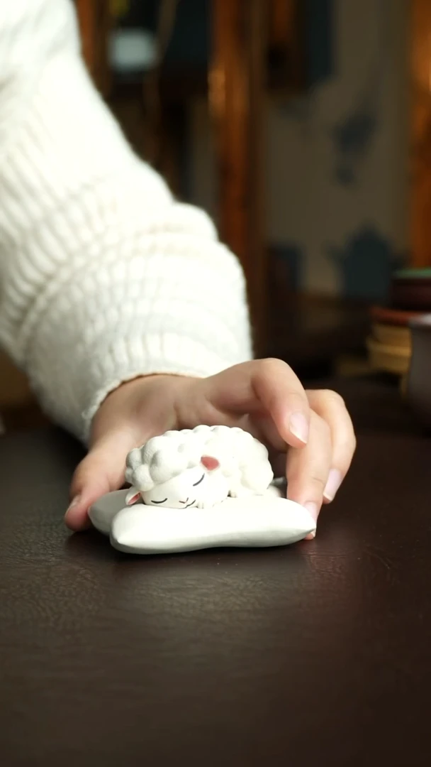 茶杯紫砂52号 生肖羊 宜兴紫砂原矿作品