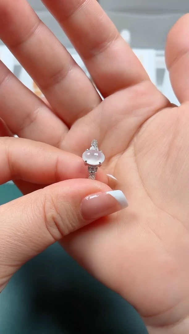 银S925镶嵌戒指翡翠.