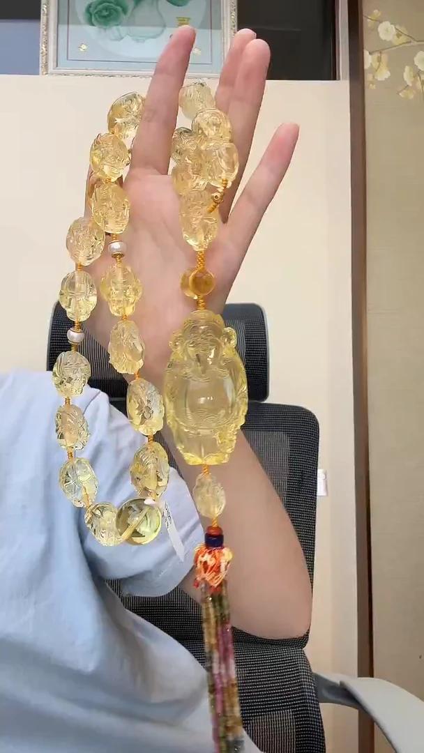 琥珀颈饰未镶嵌项链