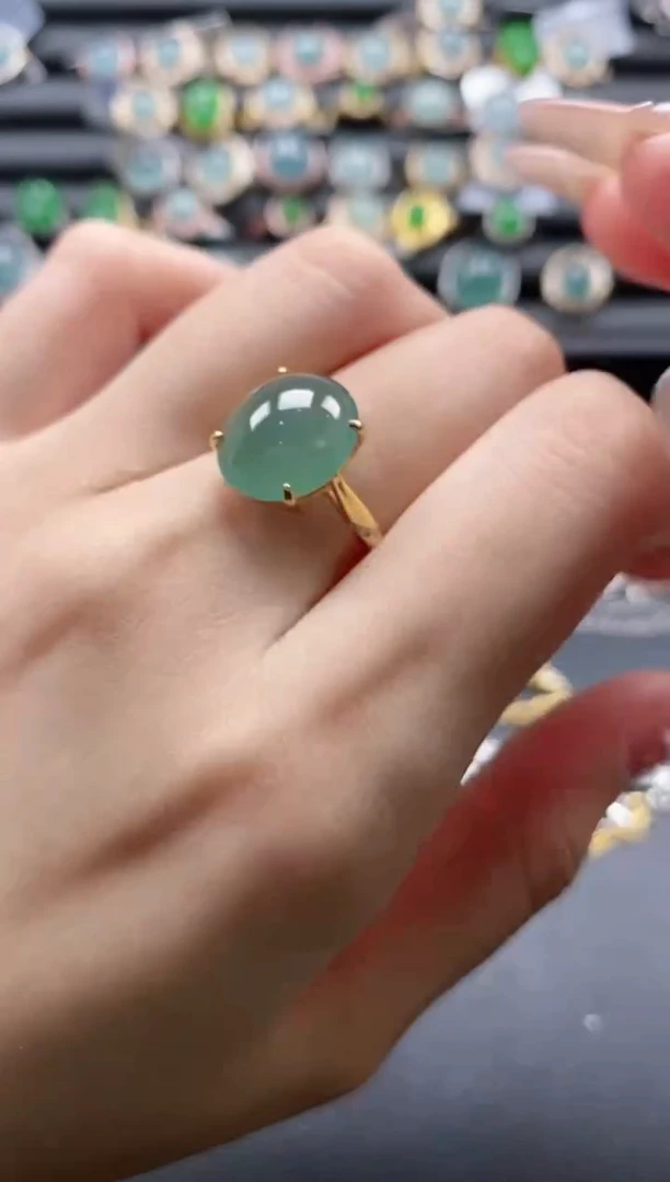 【闪购商品】翡翠戒指银S925镶嵌51511