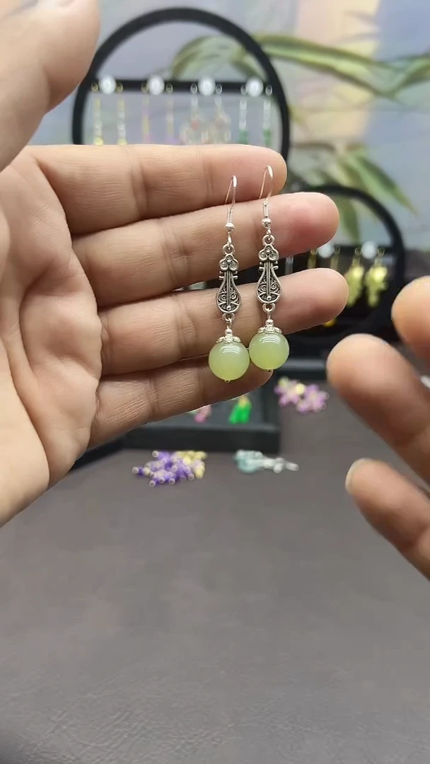 未镶嵌东陵石耳饰046