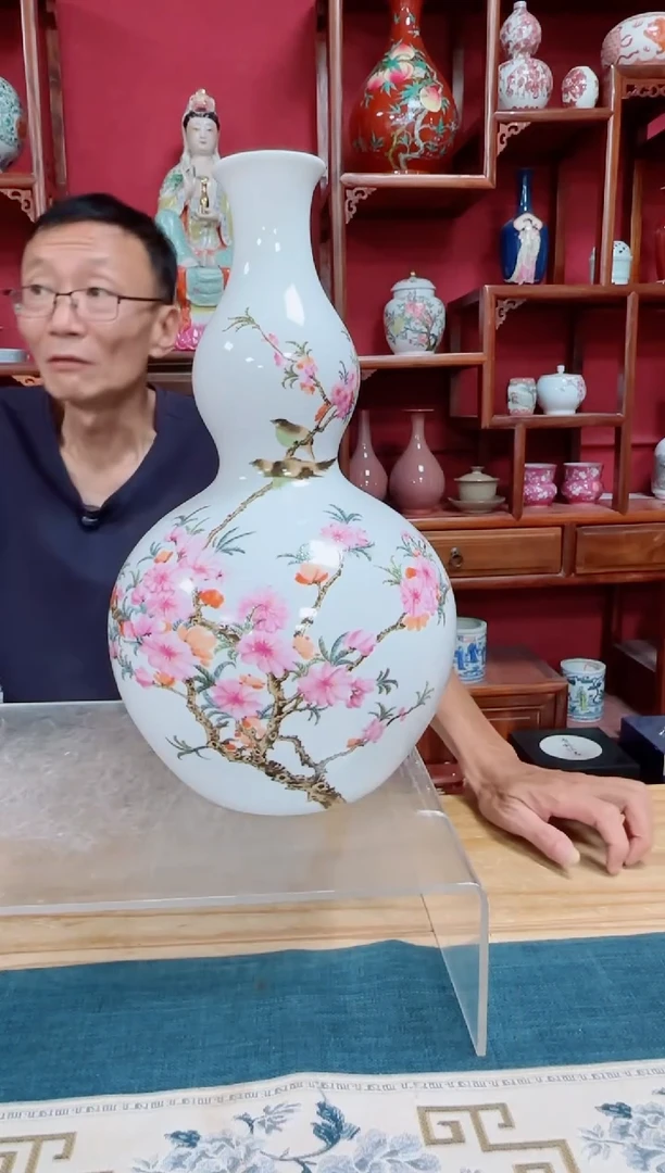 摆件陶瓷葫芦瓶摆件