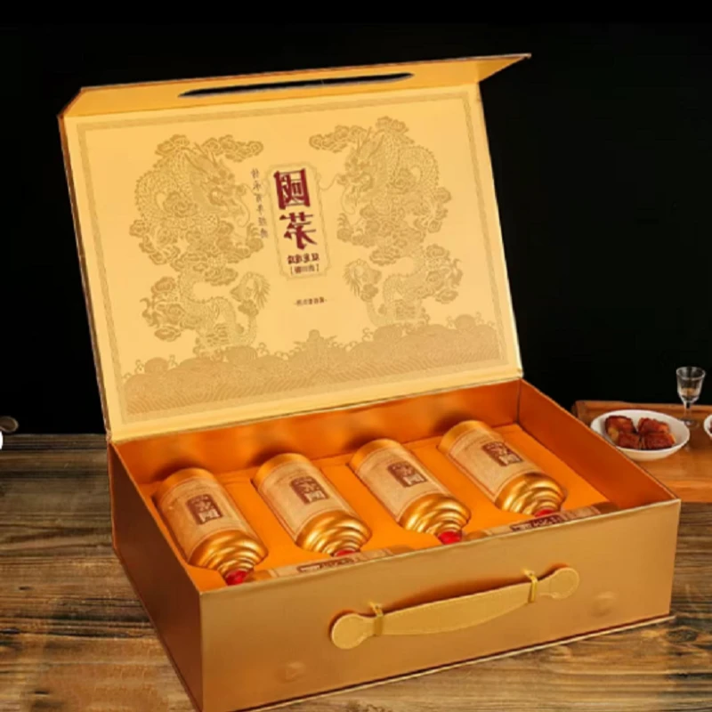 满壶仙 双龙戏珠500ml*6瓶密码箱设计酒 53度