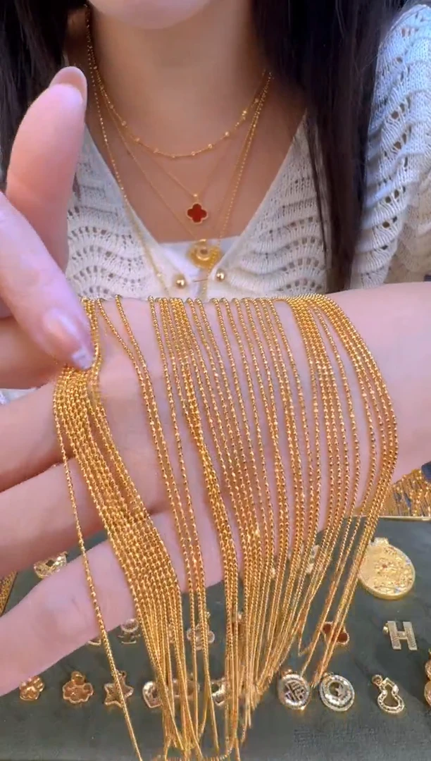 45cm固定不可调节切面珠珠链1.78g（多样性发货）