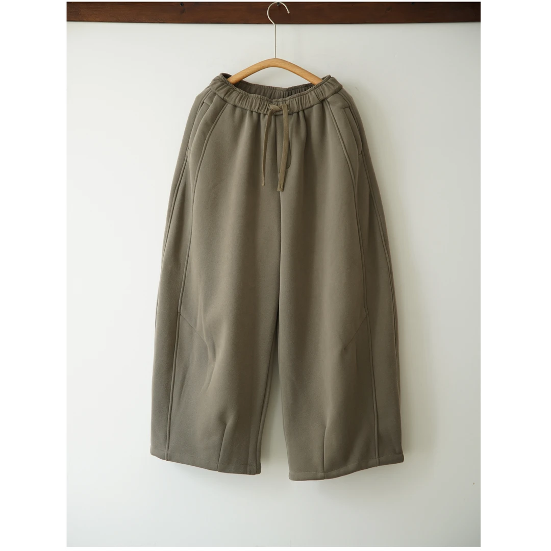 加绒休闲感保暖运动风卫裤