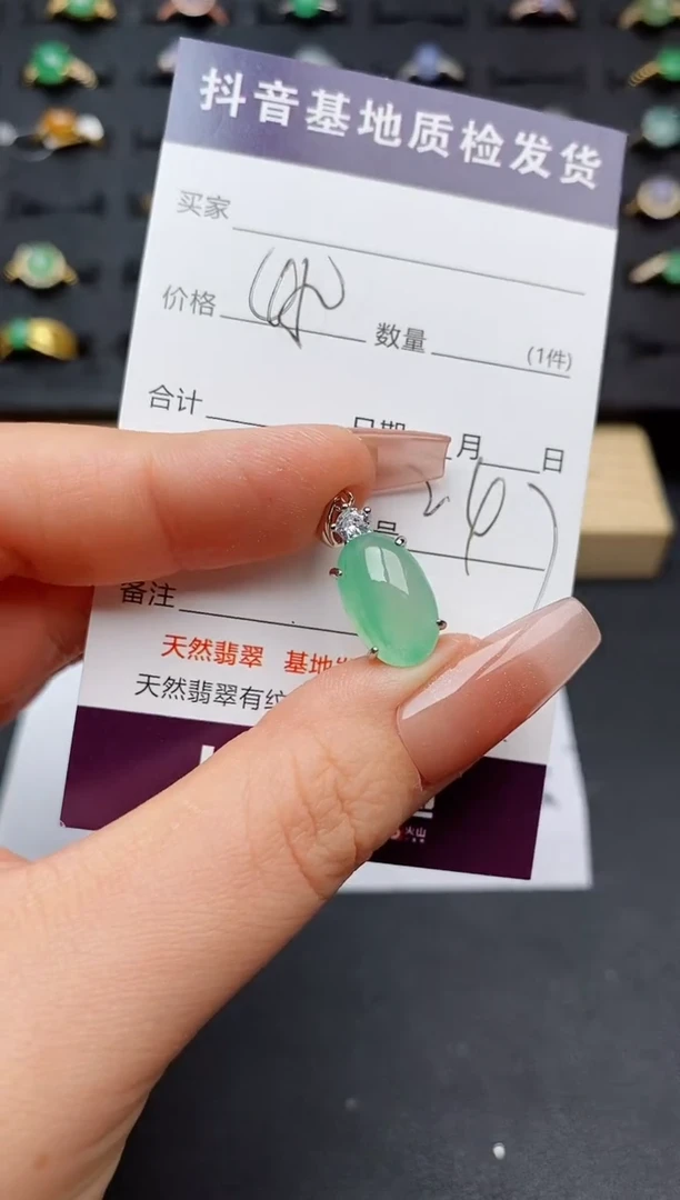 翡翠银S925镶嵌颈饰.............