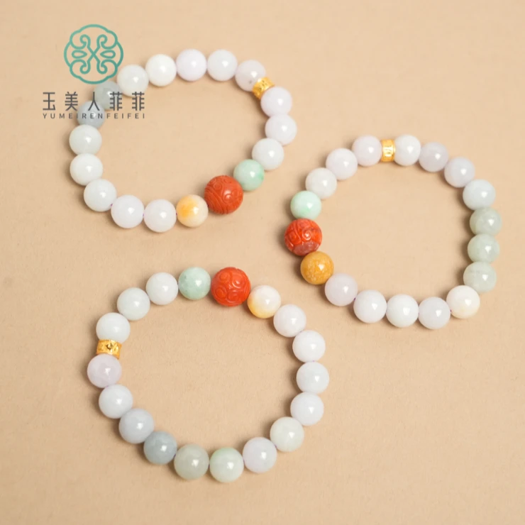 石惑珠宝丨翡翠单圈手串圆珠约10mm/多样性发一