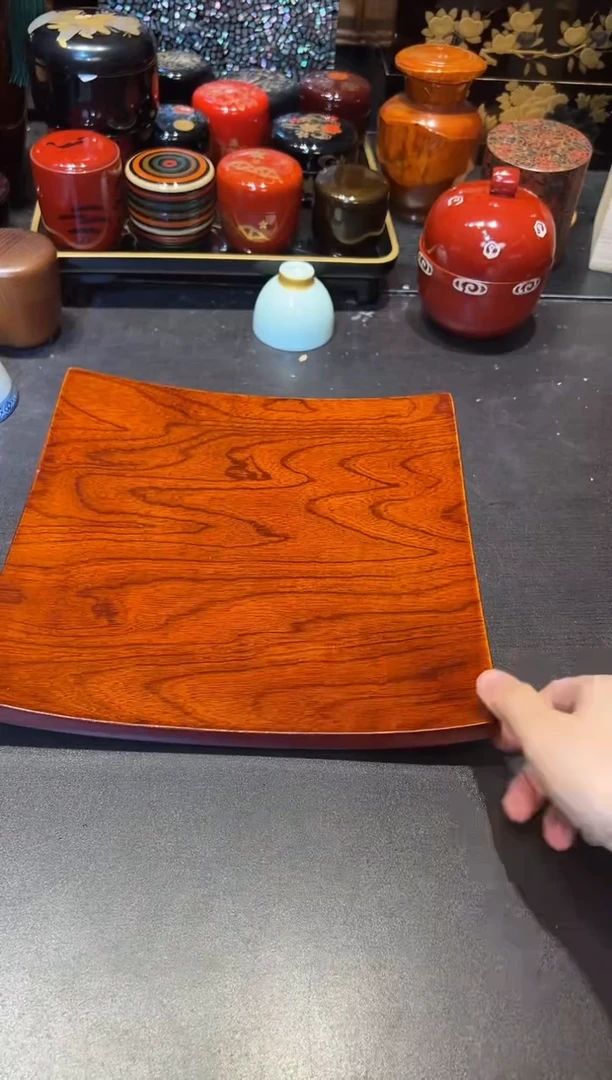 翘脚 果子盘 大漆漆器大漆漆器大漆漆器