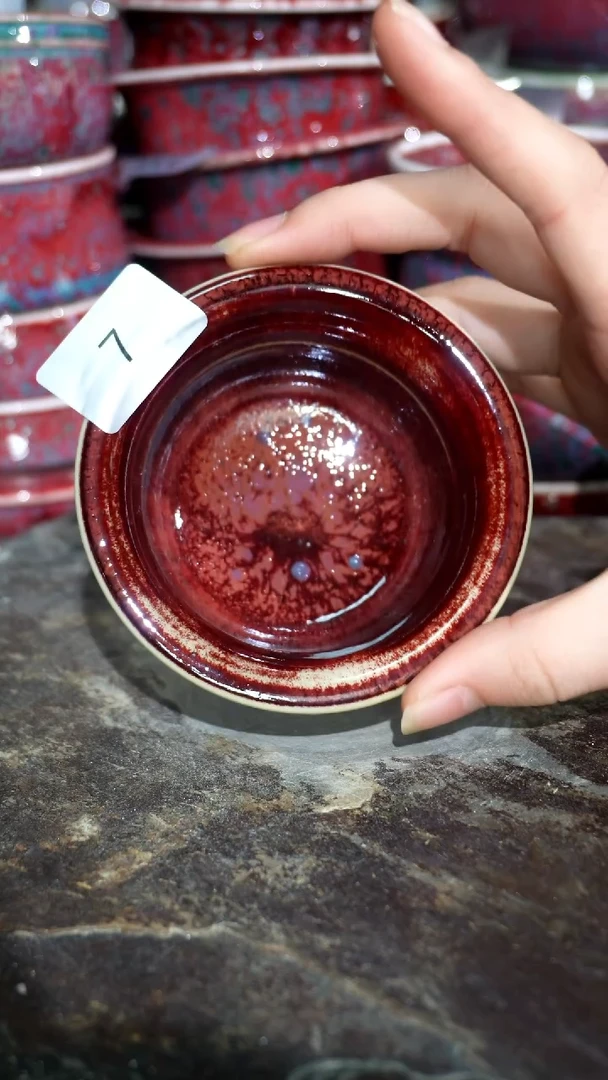 摆件陶精品窑变钧瓷茶器