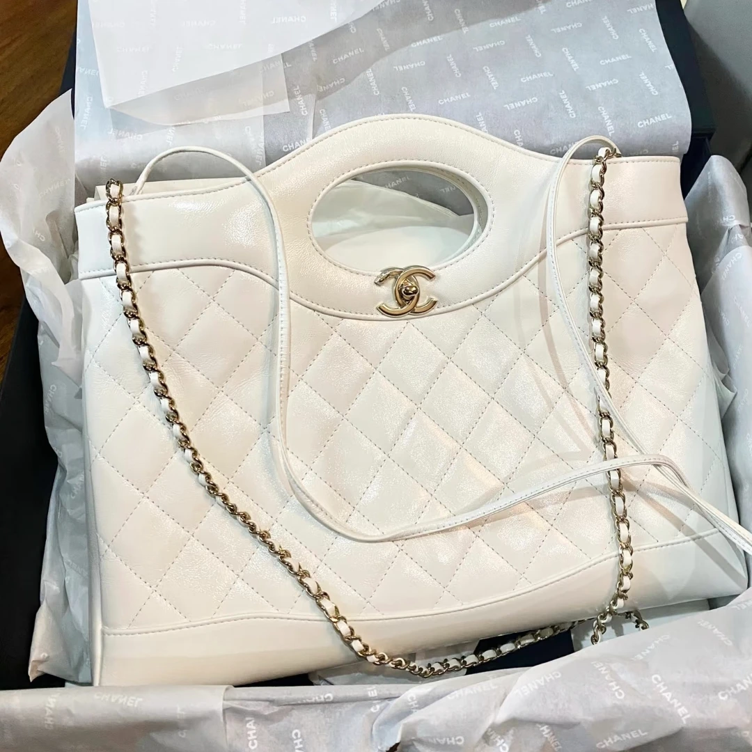 99新 Chanel/香奈儿 【念念特价】 31Bag 中号 横版 36cm 白色包