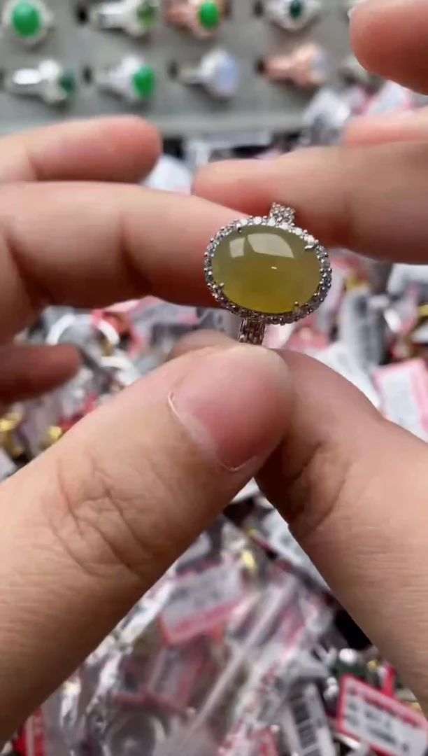 【闪购商品】翡翠戒指银S925镶嵌222222---8