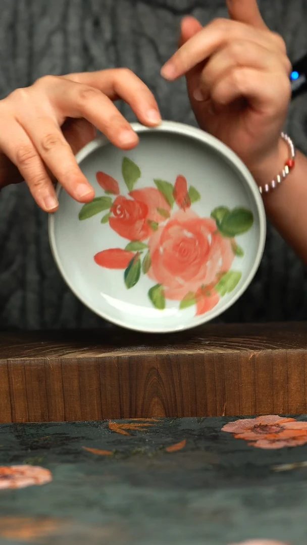 杯釉下彩手工手绘同款陶器