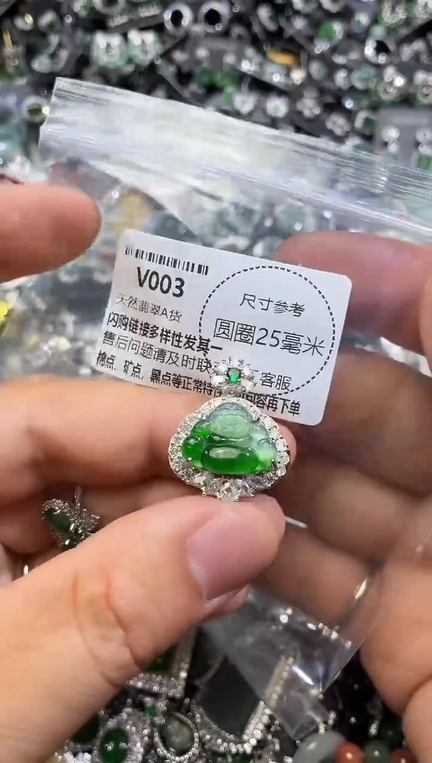 翡翠未镶嵌颈饰V003吊坠