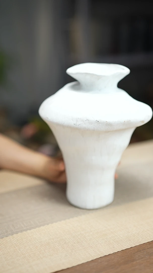 花器陶瓷花瓶手捏瓶006