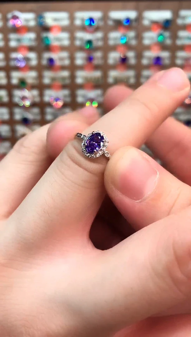 未镶嵌戒指紫晶......