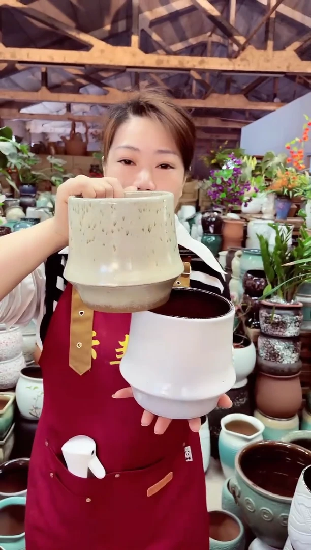 紫砂花盆高15口14