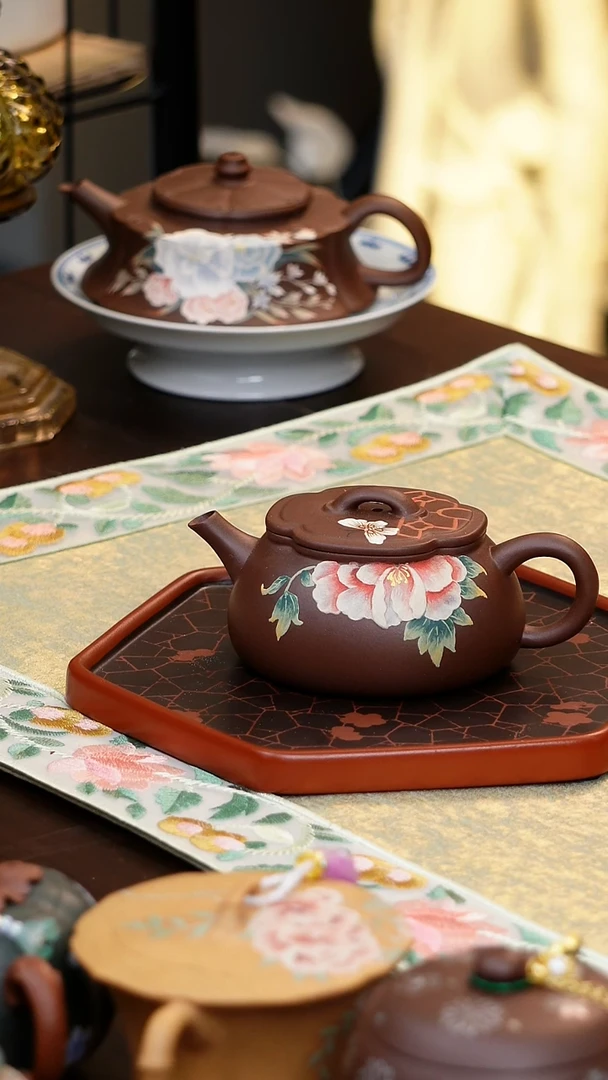 茶壶紫砂@****?原矿紫砂手工杯子朱泥