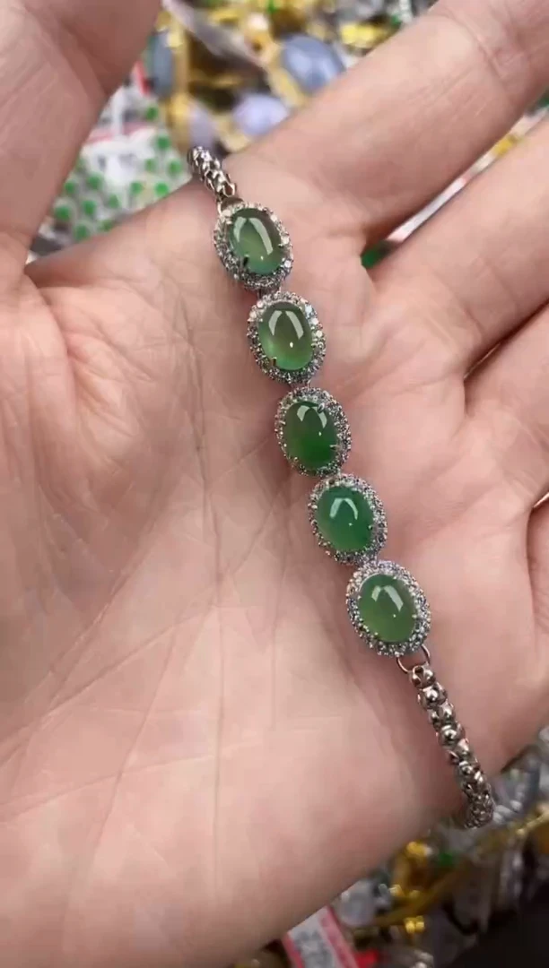 银S925镶嵌戒指翡翠999    4