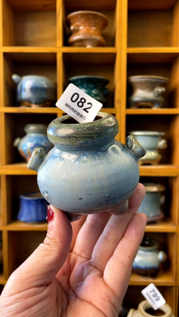 【闪购商品】陶082 内口3【喵喵团圆多肉盆】