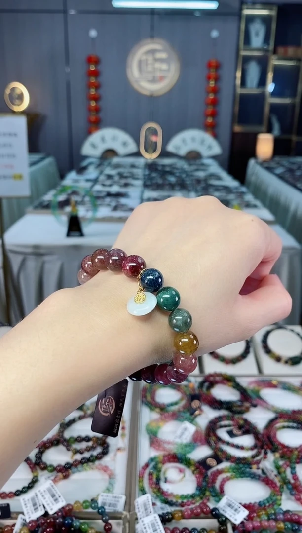 未镶嵌老矿碧玺单圈手串10mm+碧玺hon多样性发一条