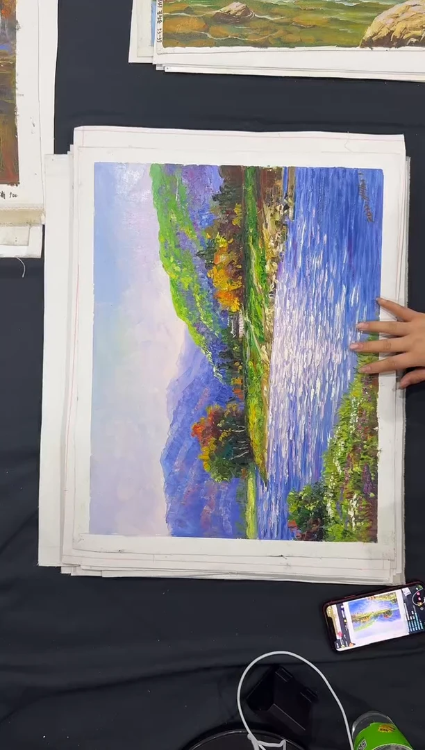 油画【原创·保真·带证书】朝鲜画家纯手绘油画--顺丰包邮--