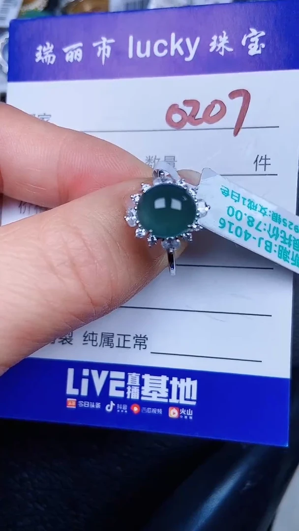 颈饰银S925镶嵌翡翠0207