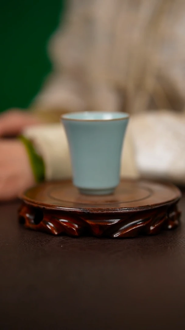 一级品天青色闻香杯