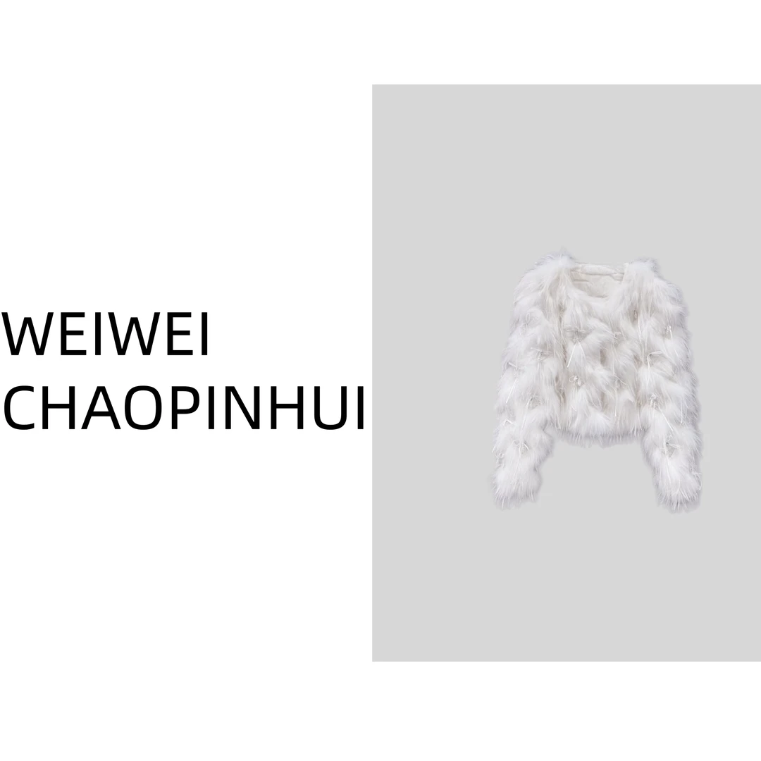【薇薇高端欧货】冬季轻奢千金重工蝴蝶结钻饰鹅绒羽绒服- 61270957