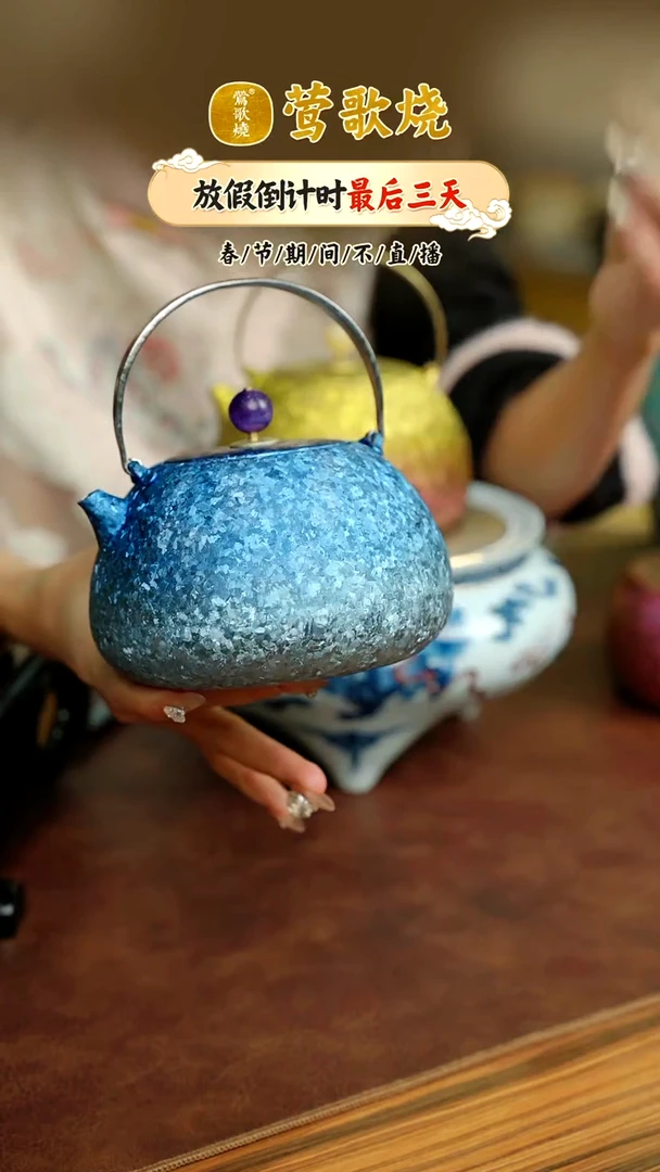 【闪购商品】观山钛壶蓝色单一个