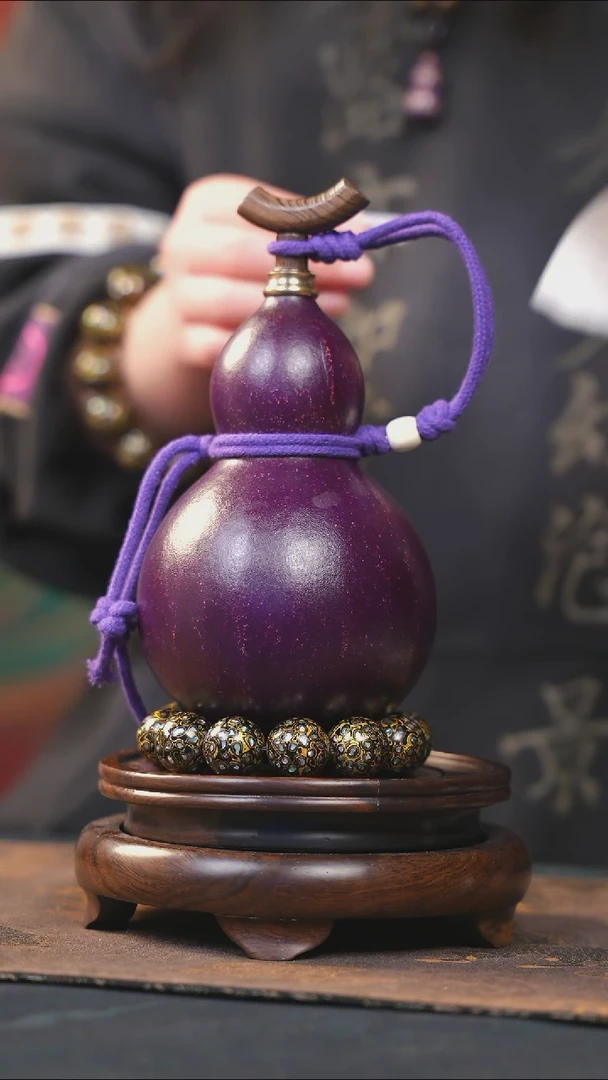 【闪购商品】YP133大漆酒葫芦不包手串及旋转底座