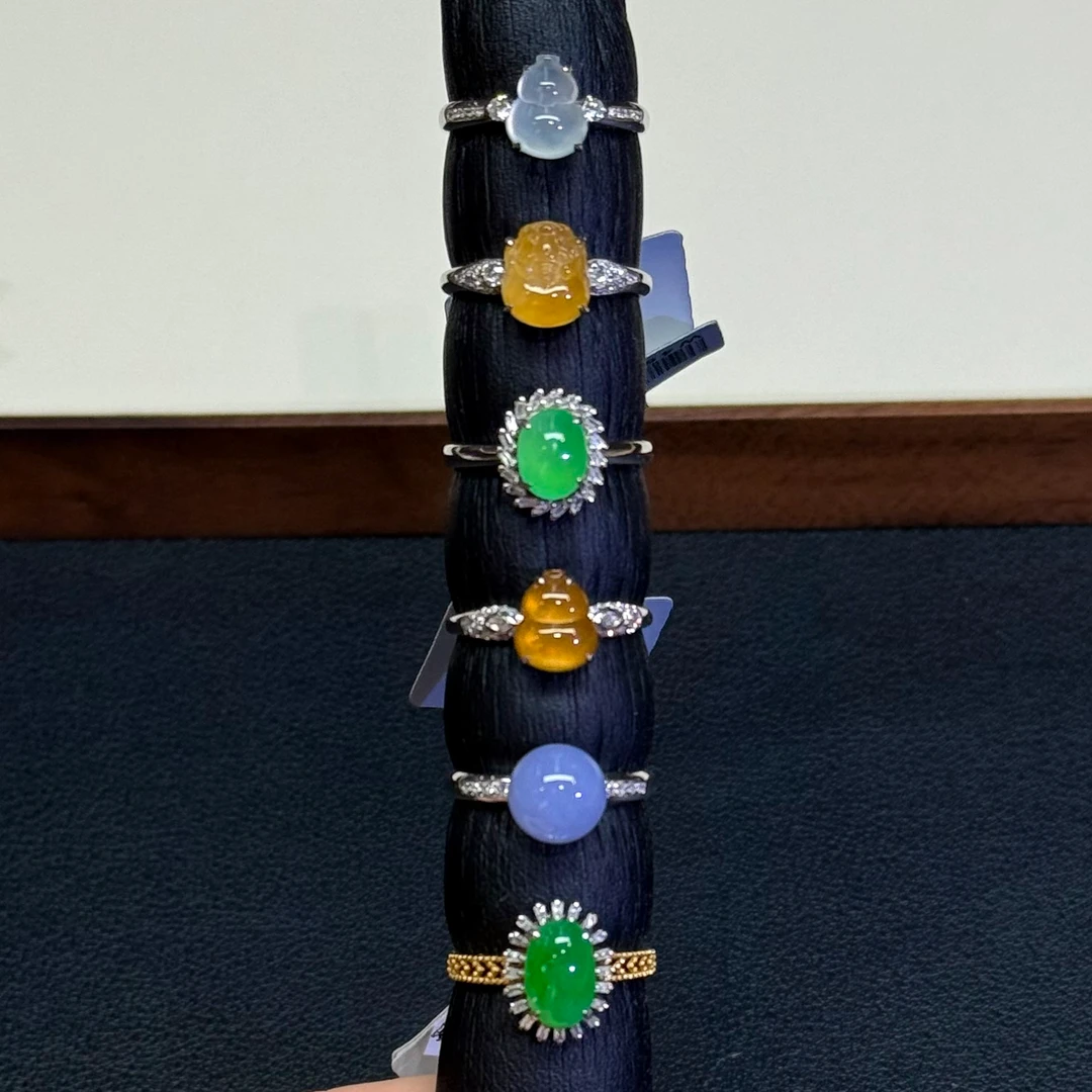 翡翠戒指1件-18K金-多样性发货只发一件-BO2-JM|CXQ21