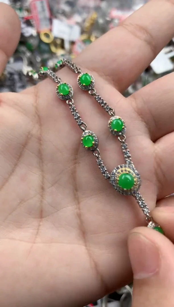 银S925镶嵌戒指翡翠333   5