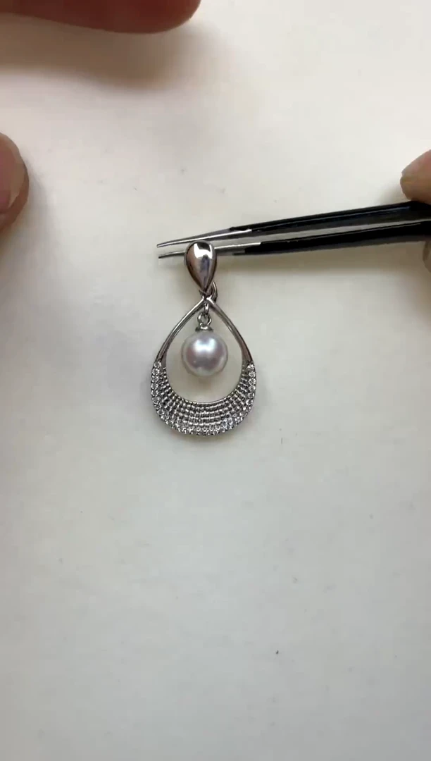 颈饰银S925镶嵌海水珍珠