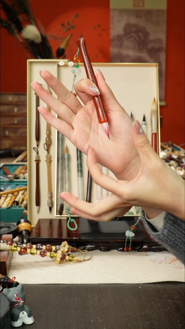 44号孤品高货毛笔链接 清水试笔 蘸墨不退