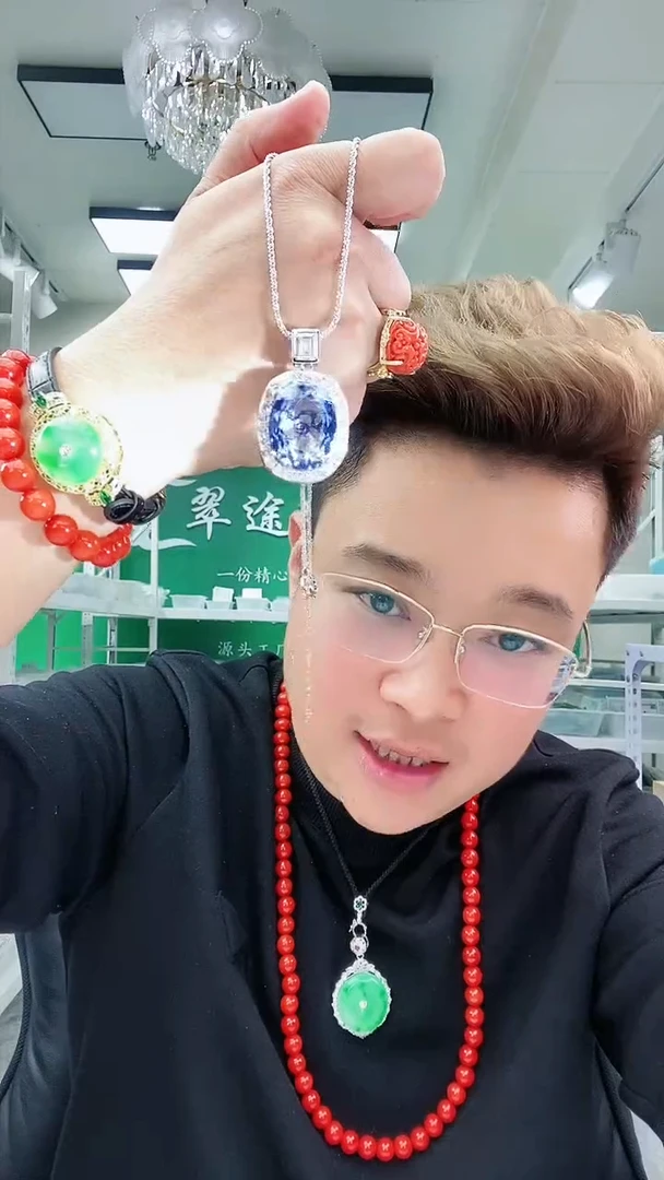 【闪购商品】海蓝宝石颈饰银S925镶嵌D255吊坠