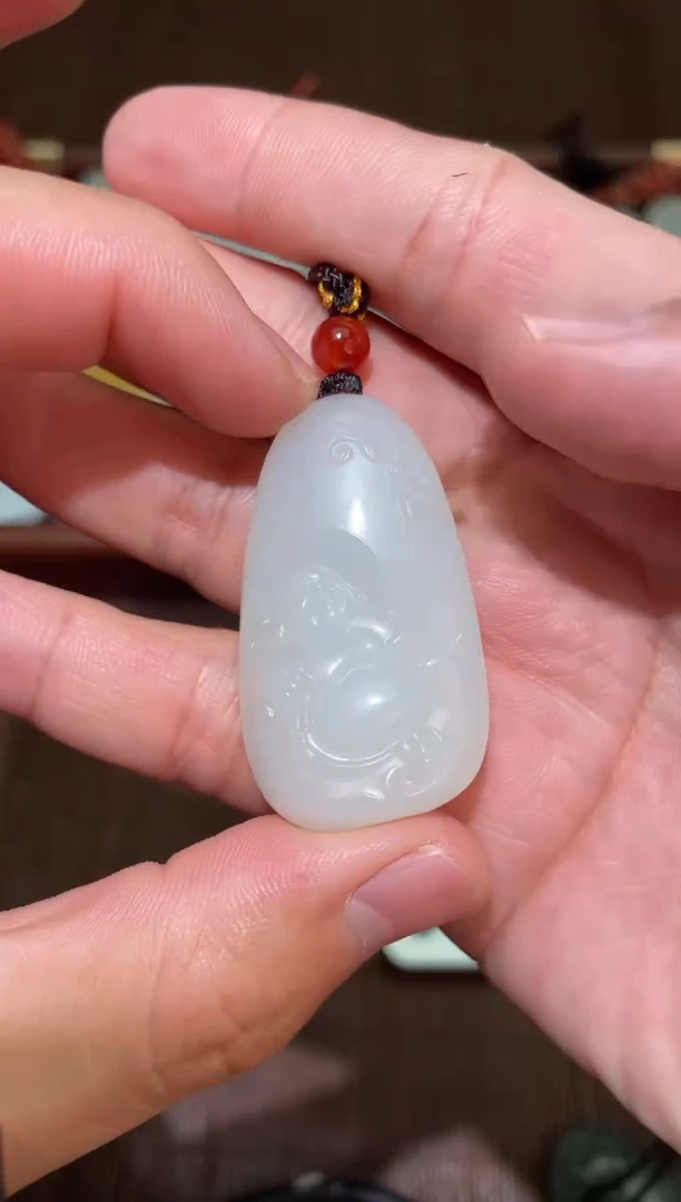 和田玉未镶嵌挂件弥勒18g