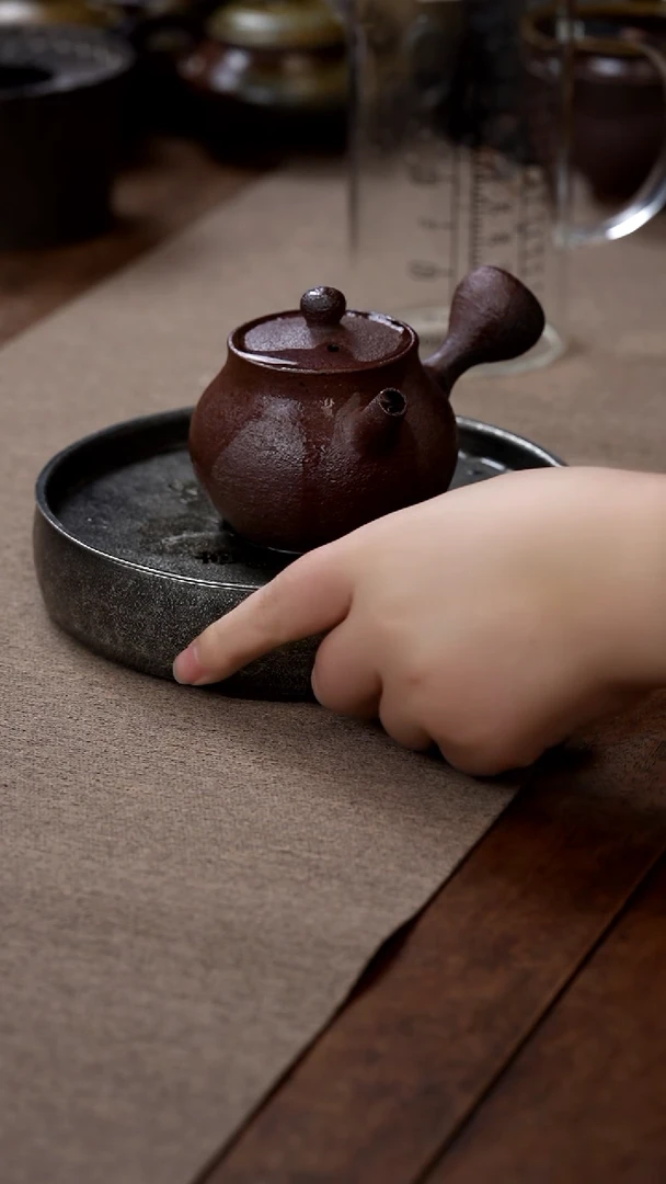 茶壶紫砂柴烧侧把6号