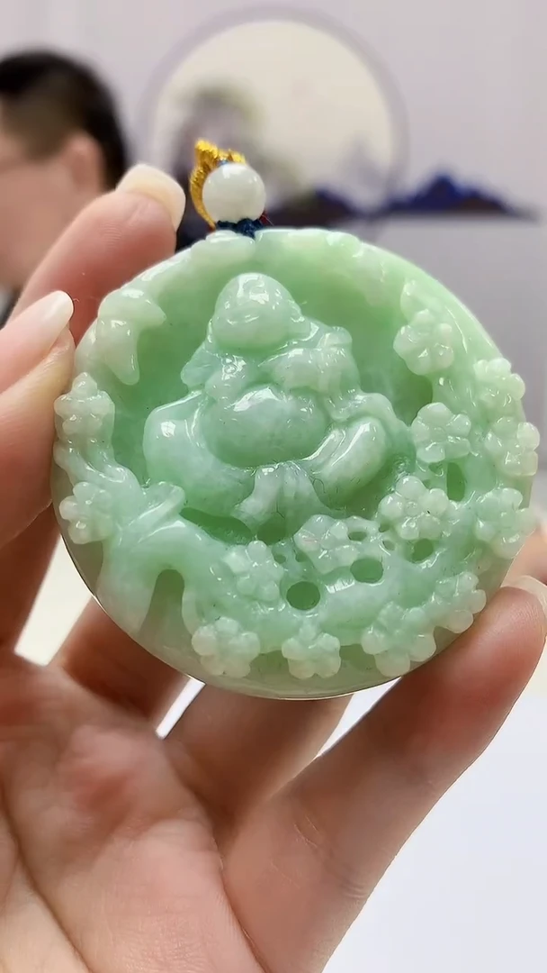 定制翡翠未镶嵌5124ms-毛货180佛