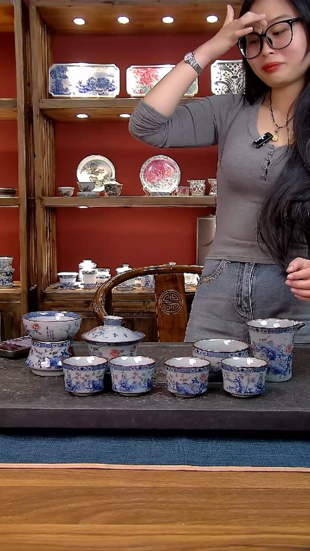 简装家用款8件套 老陶泥开片纹陶瓷茶具