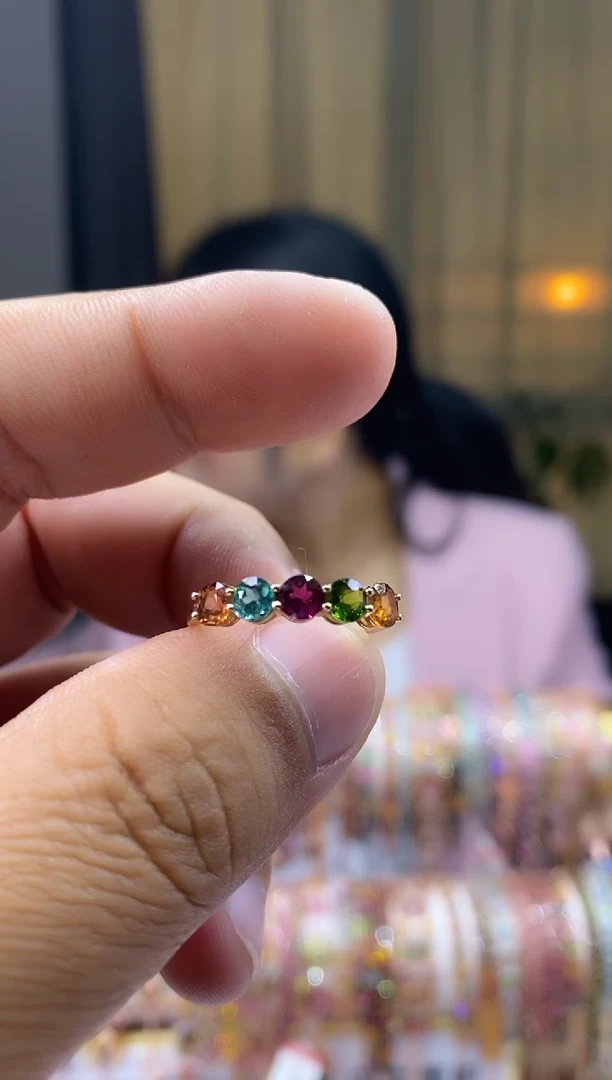 【闪购商品】碧玺戒指银S925镶嵌345354354