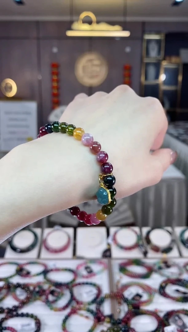 【闪购商品】碧玺单圈手串6mm+未镶嵌一物一证dan