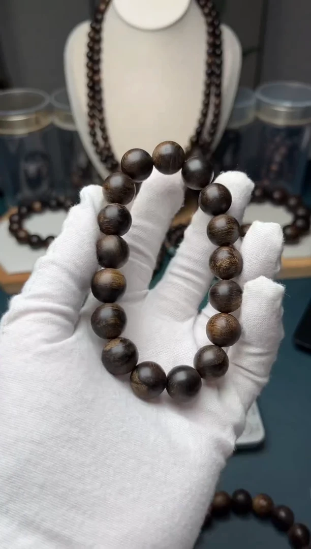 【闪购商品】沉香手串12mm越南芽庄留疤白奇楠