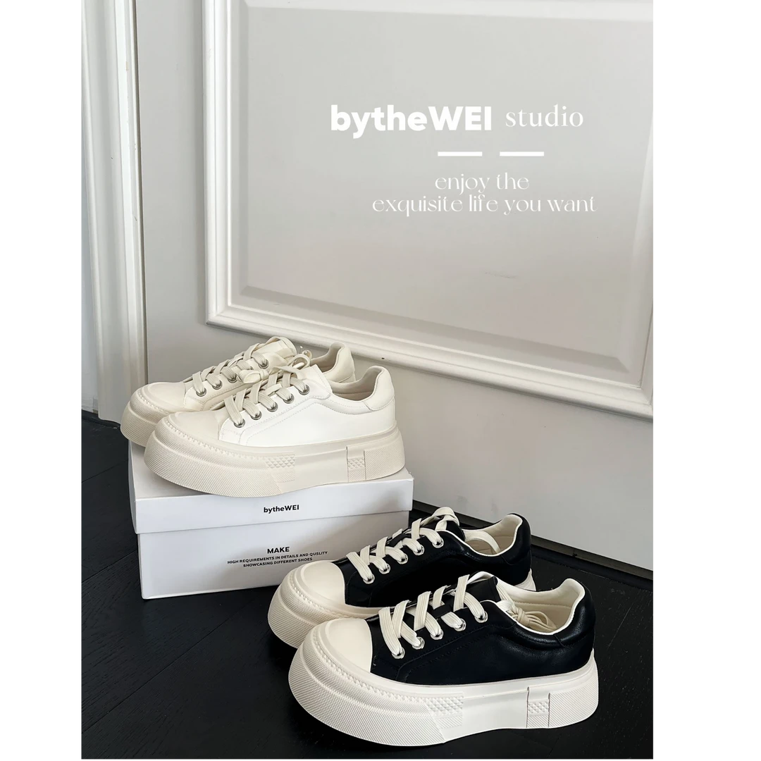 bytheWEI【魔法松饼】定制开发25c春季新款超轻踩屎感小白鞋女TM-35