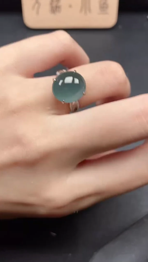 翡翠戒指银S925镶嵌51511