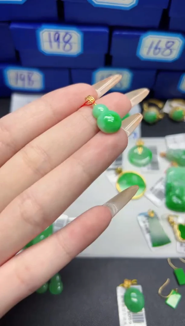 【闪购商品】翡翠颈饰18K金镶嵌Y缅料A货/支持复检/一件