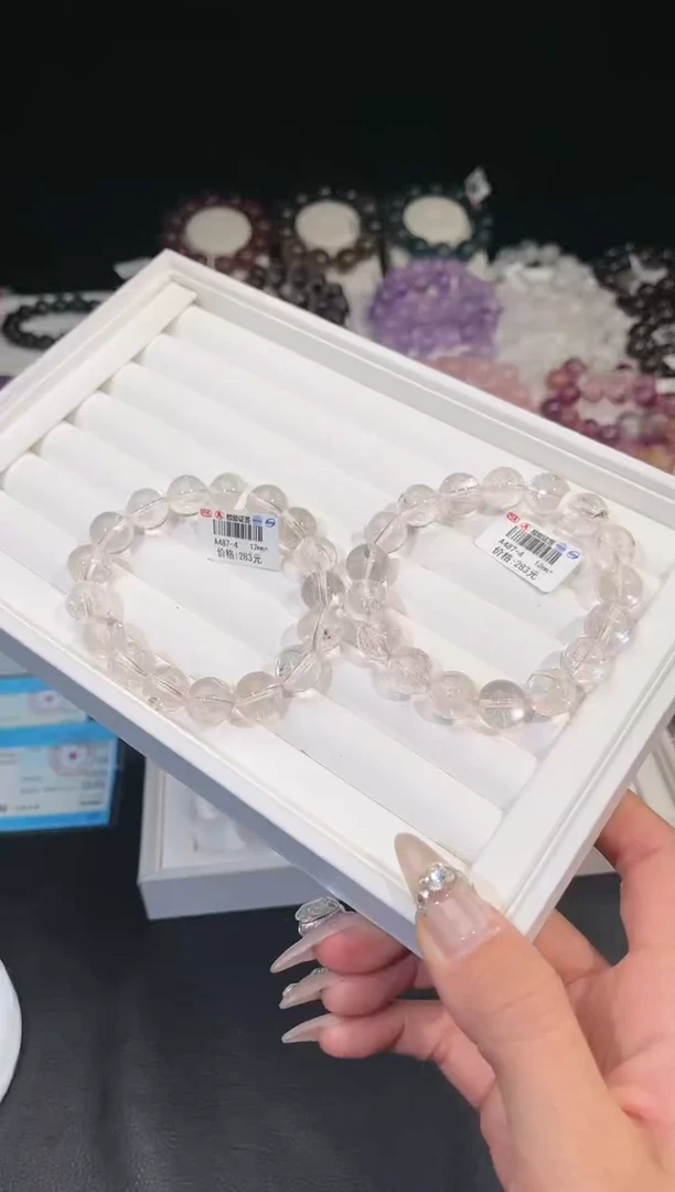 【闪购商品】水晶手链未镶嵌多样性发一白胶花