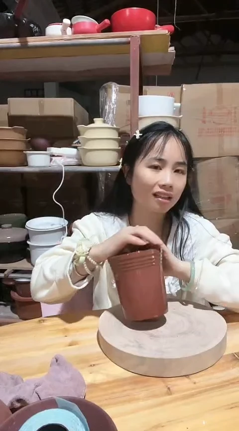 陶瑕疵红泥罐子一个不能明火